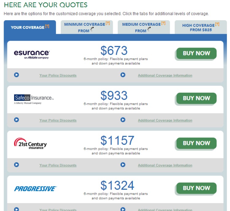 Insurance Company: Auto Insurance Quotes Comparison