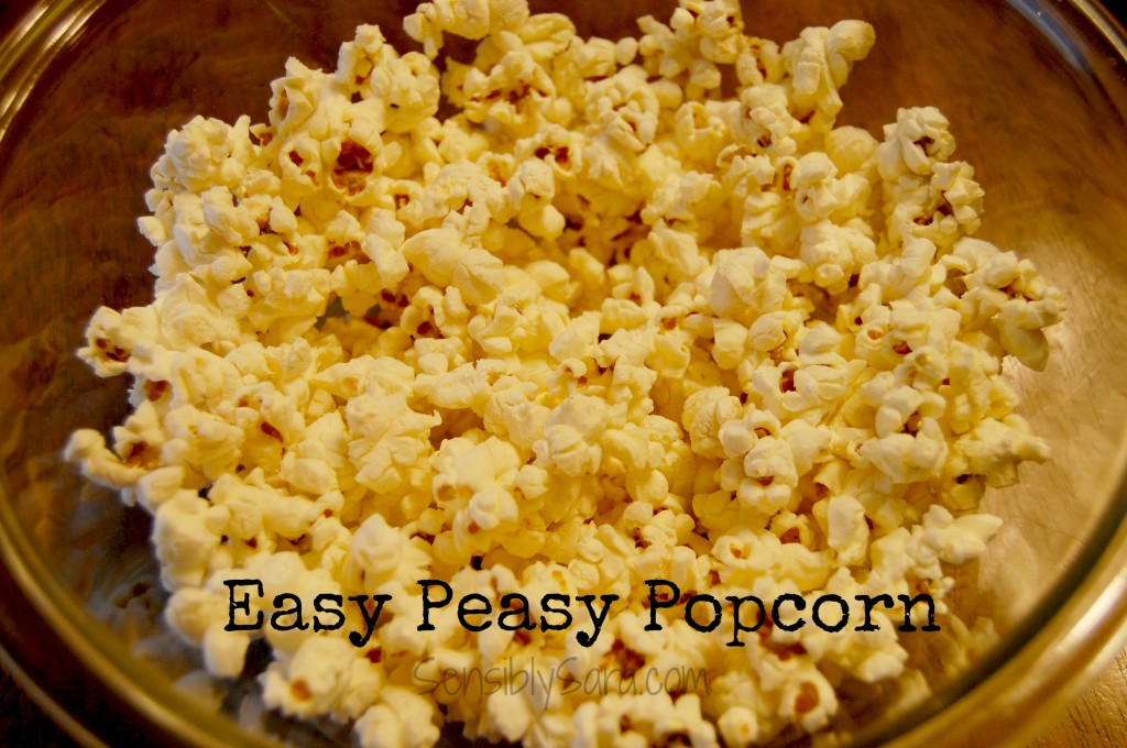 Easy Peasy Popcorn | SensiblySara.com