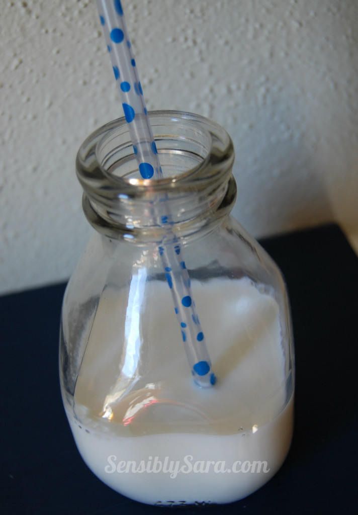 Milk in a glass | SensiblySara.com