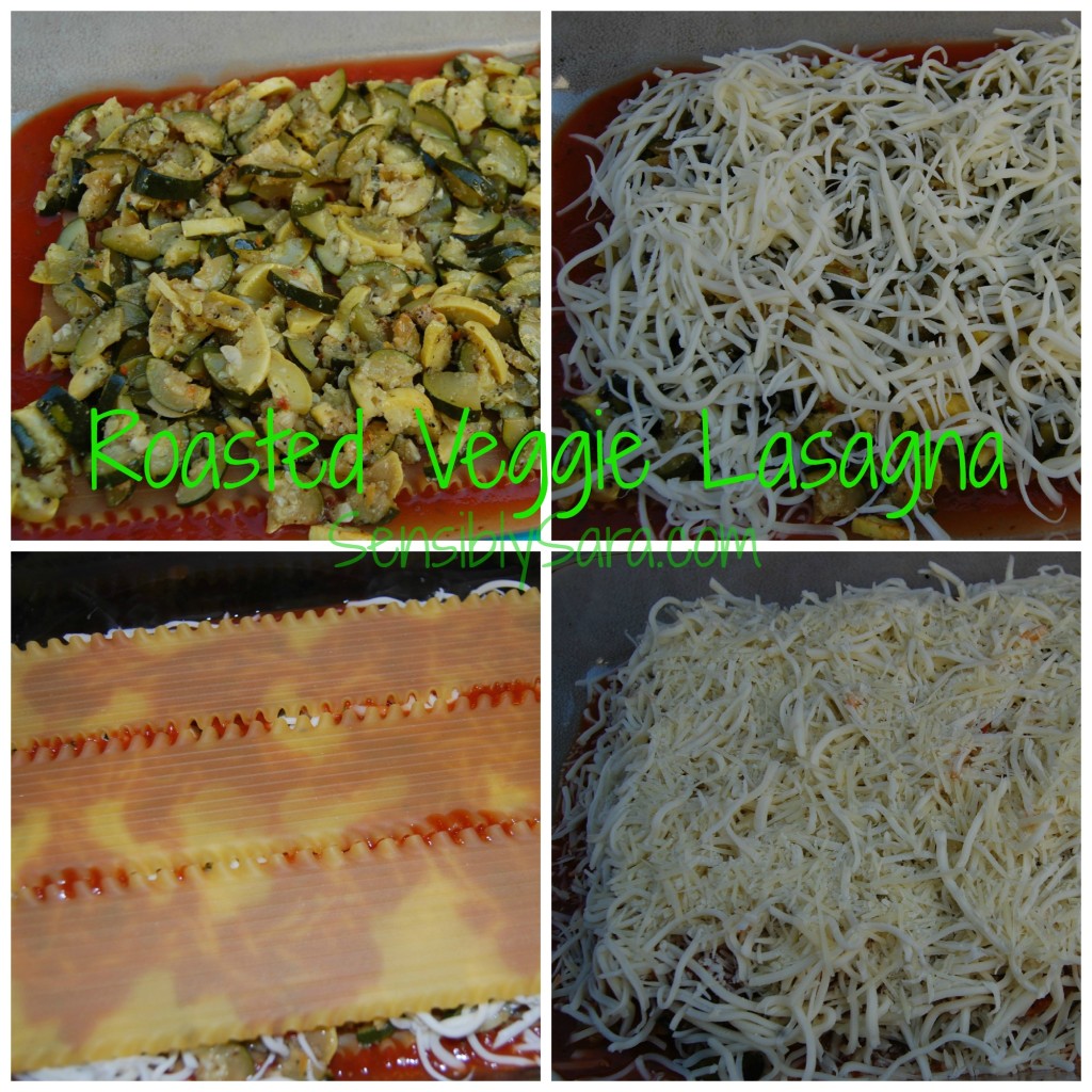 Roasted Veggie Lasagna Collage | SensiblySara.com