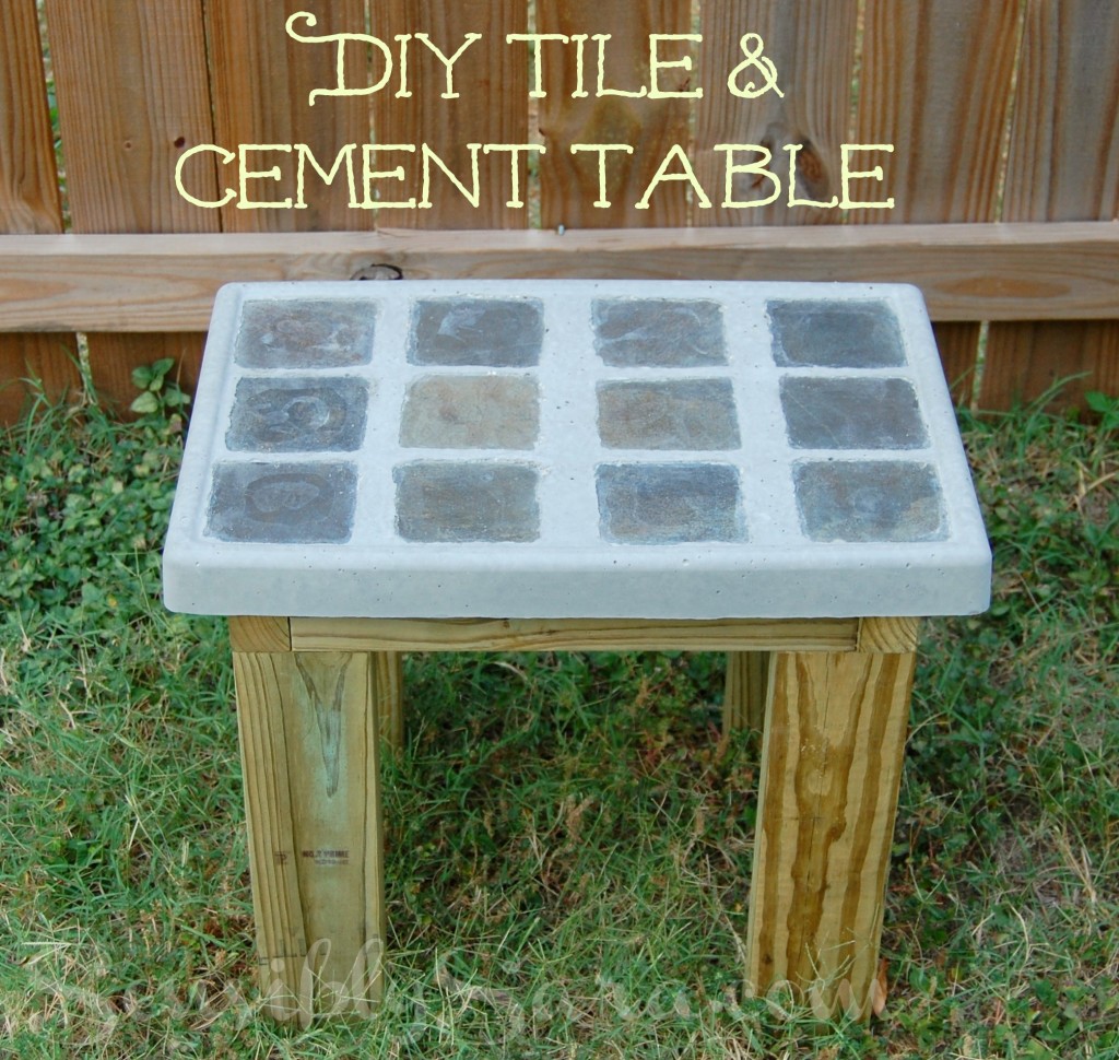 DIY Tile and Cement Table | SensiblySara.com