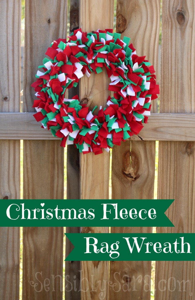 Christmas Fleece Rag Wreath