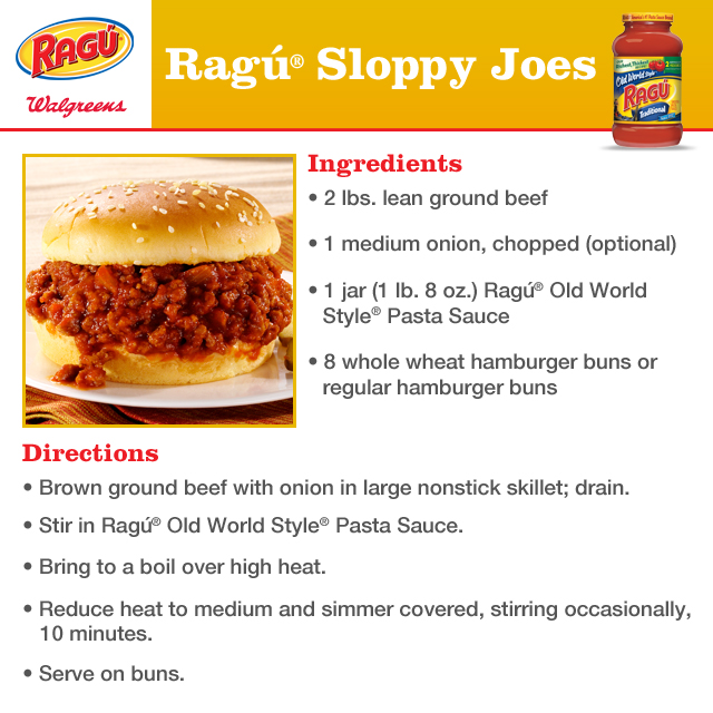 Ragu Sloppy Joes Recipe