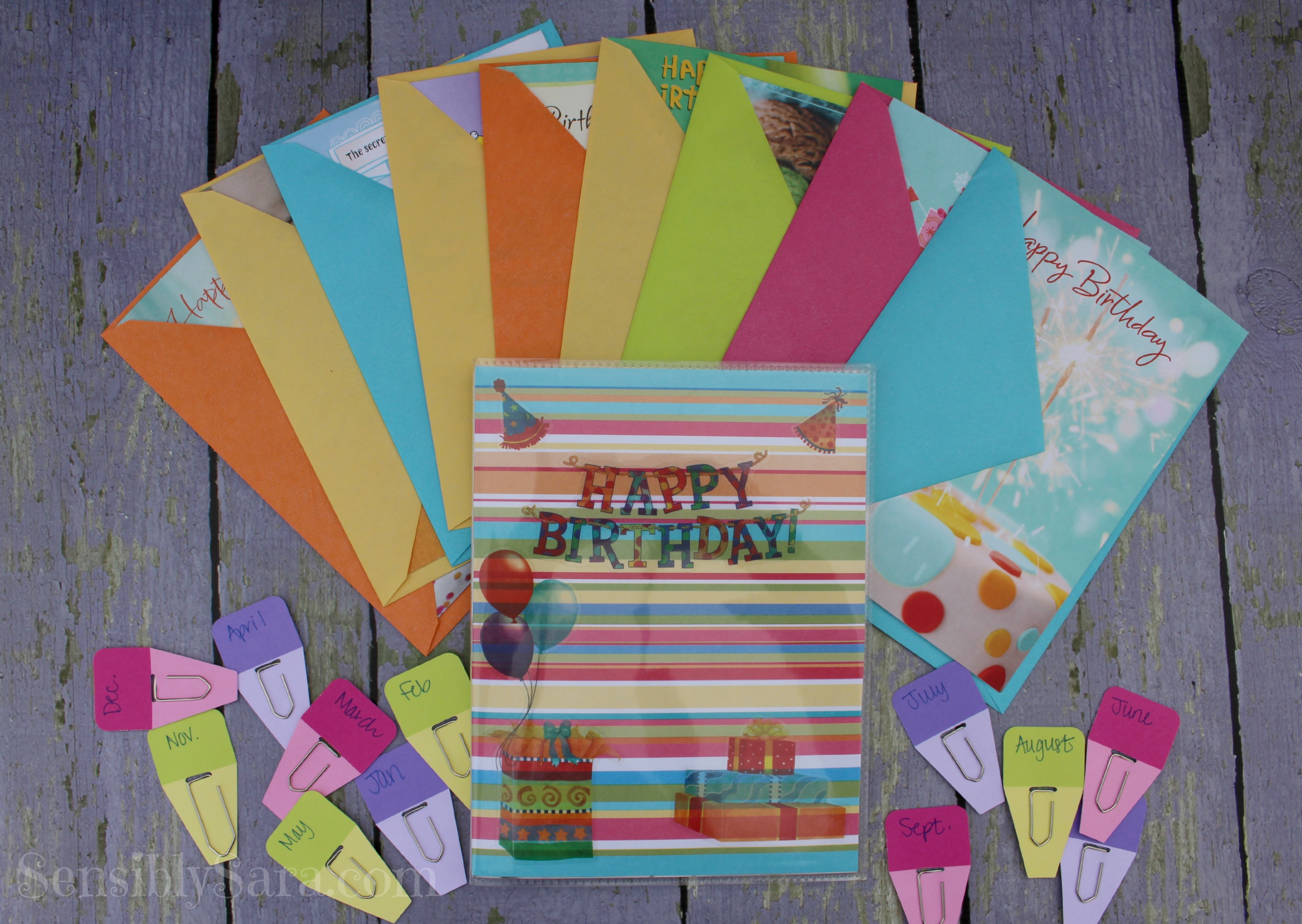 DIY Birthday Card Organizer #ValueCards #shop #cbias