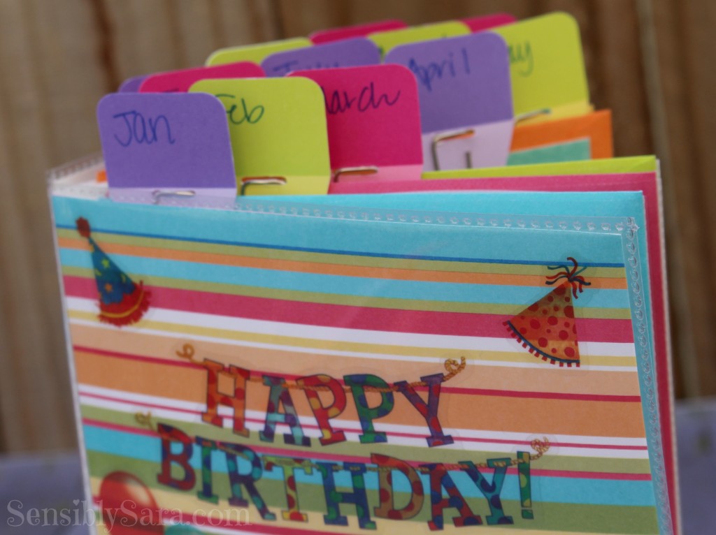 DIY Birthday Card Organizer #ValueCards #shop #cbias