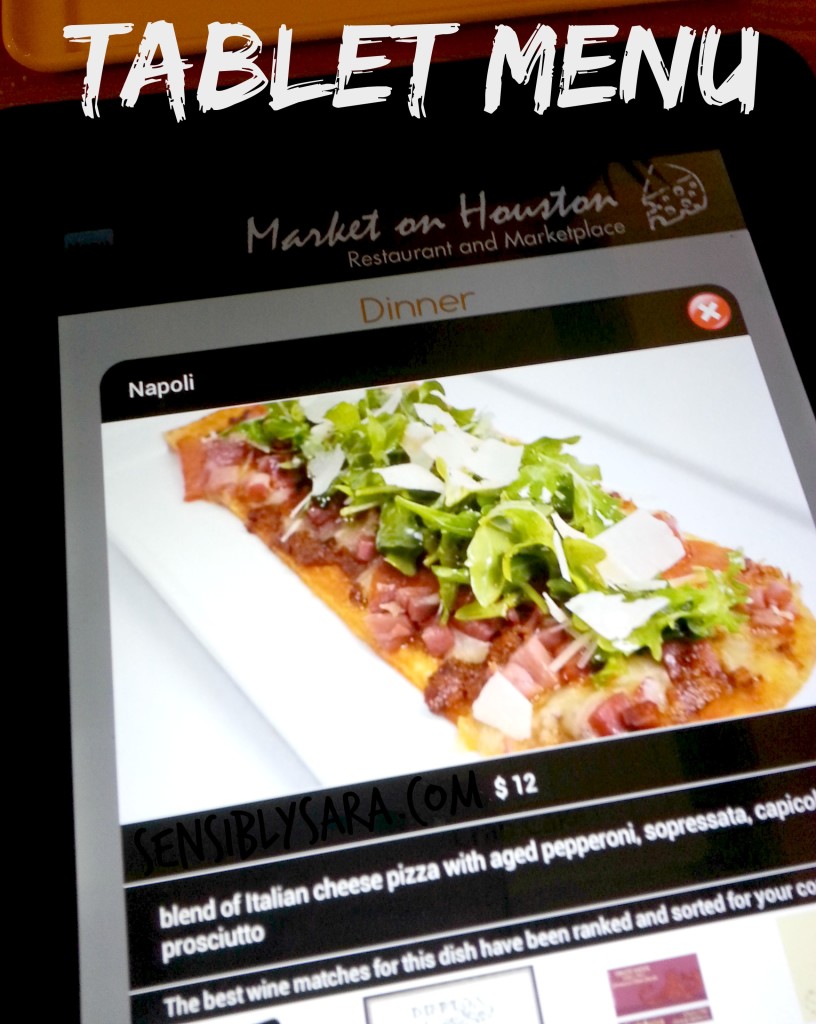 Tablet Menus at Market on Houston | SensiblySara.com