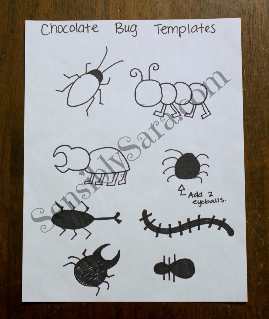 Chocolate Bug Template | SensiblySara.com