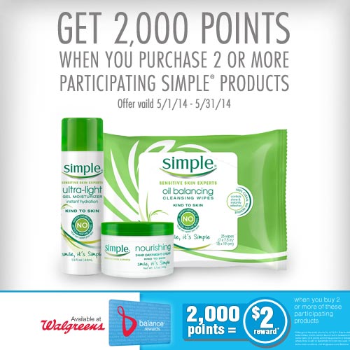Simple® Skin Care deal at Walgreens 