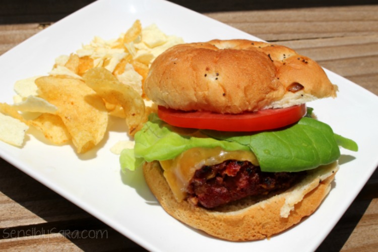 Burger made with Hellmann's Mayo | SensiblySara.com