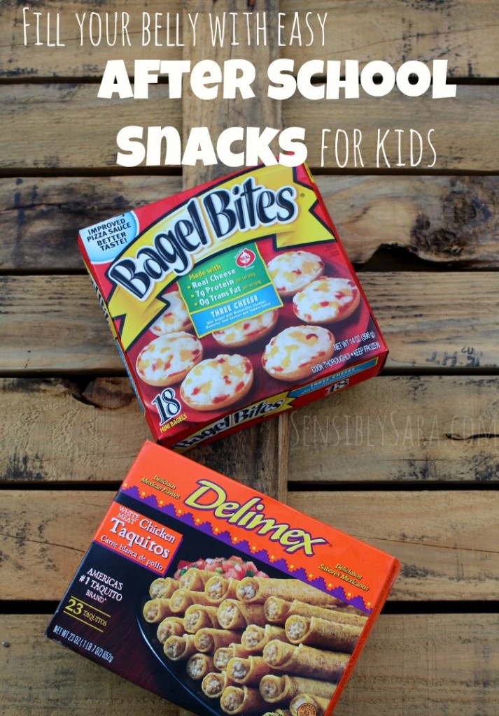 Bagel Bites and Delimex Taquitos After School Snacks #shop | SensiblySara.com