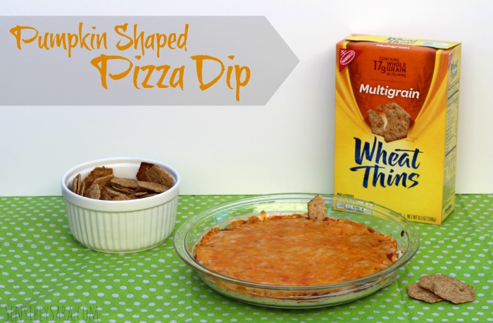 Pumpkin Shaped Pizza Dip | SensiblySara.com