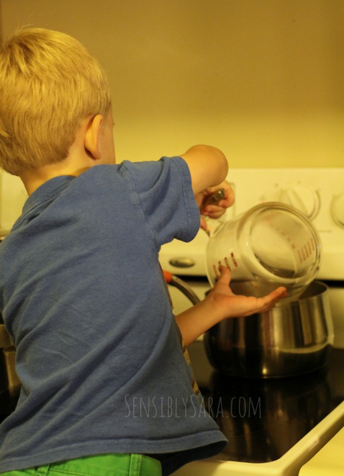 Kids in the Kitchen - Pouring Rice | SensiblySara.com