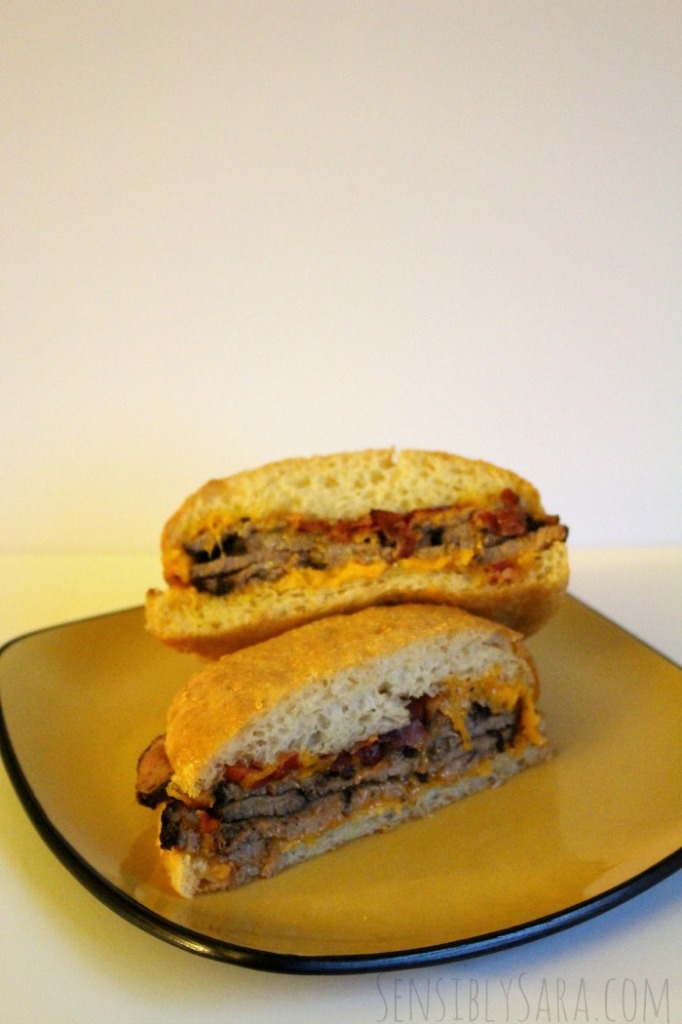 Steak 'n Bacon SmokeCheezy Sandwich | SensiblySara.com