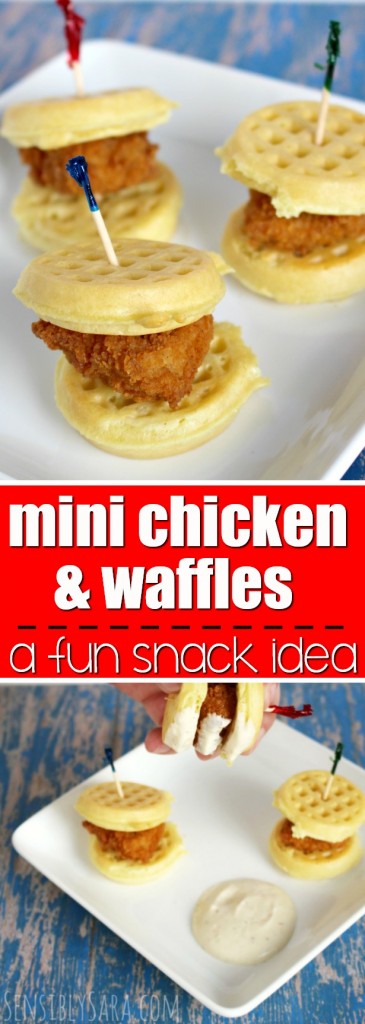 Mini Chicken and Waffles Recipe | SensiblySara.com