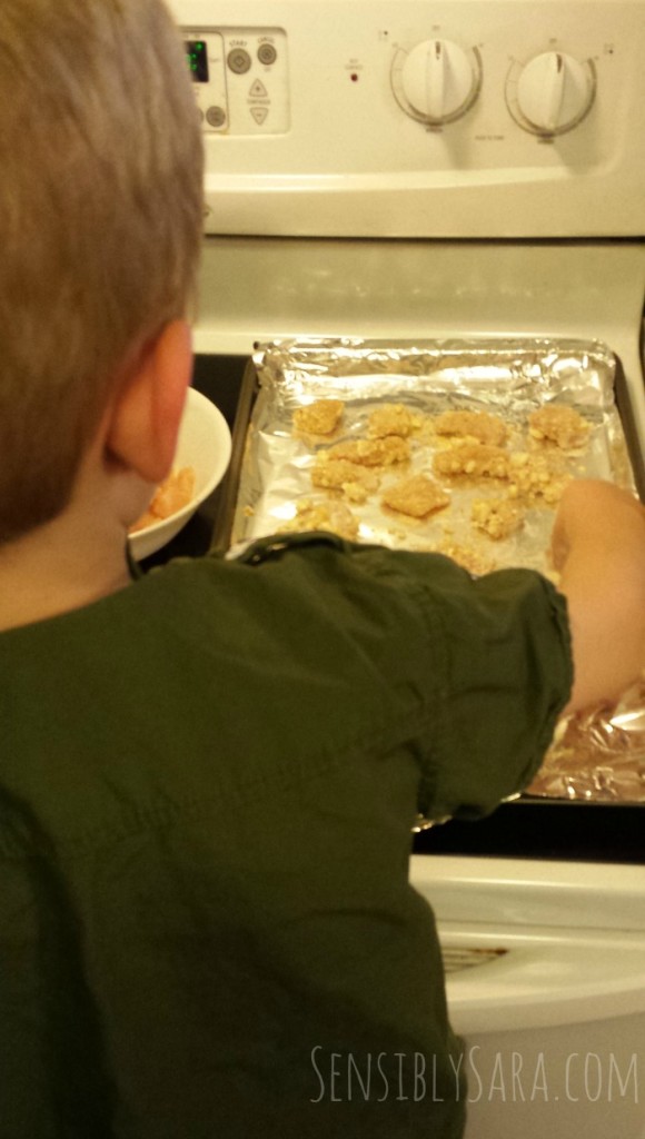 Making Parmesan Ranch Chicken Bites | SensiblySara.com