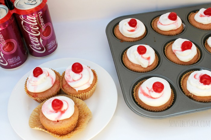 Cherry Coke Cupcakes | SensiblySara.com