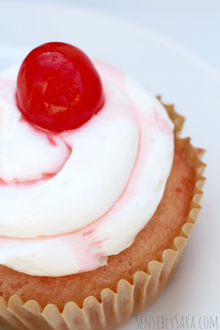 Cherry Coke Cupcake Recipe | SensiblySara.com