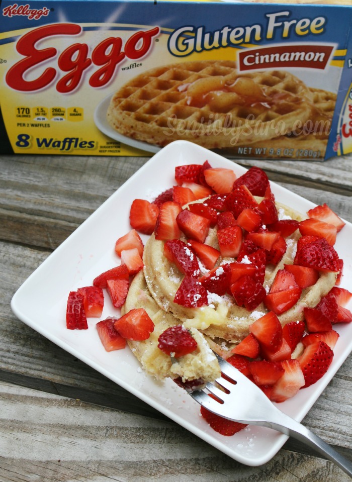 Kellogg’s® Eggo Gluten Free Waffles with Strawberries | SensiblySara.com