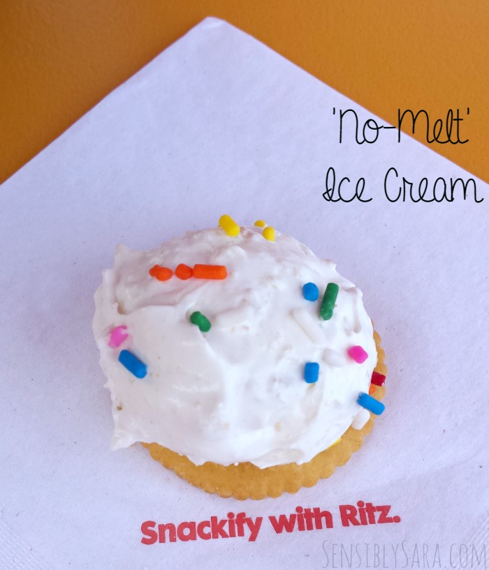 Ritz No-Melt Ice Cream | SensiblySara.com