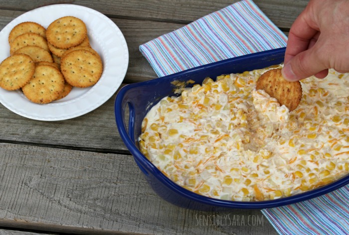Ritz Crackers and Warm Corn Dip | SensiblySara.com
