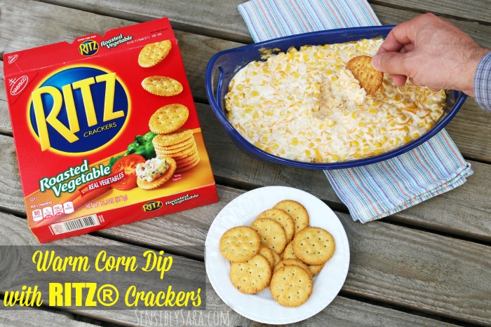 Warm Corn Dip with RITZ® Crackers | SensiblySara.com