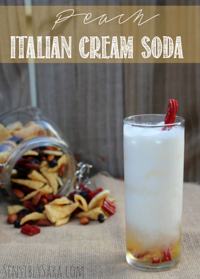 Peach Italian Cream Soda | SensiblySara.com