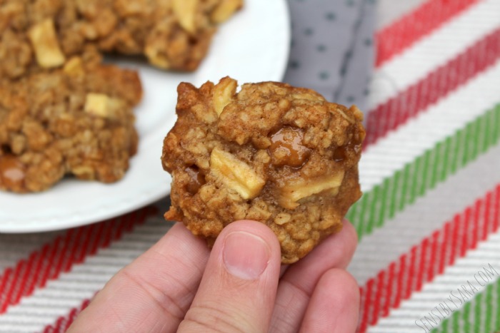 Close Up Apple Caramel Cookies | SensiblySara.com