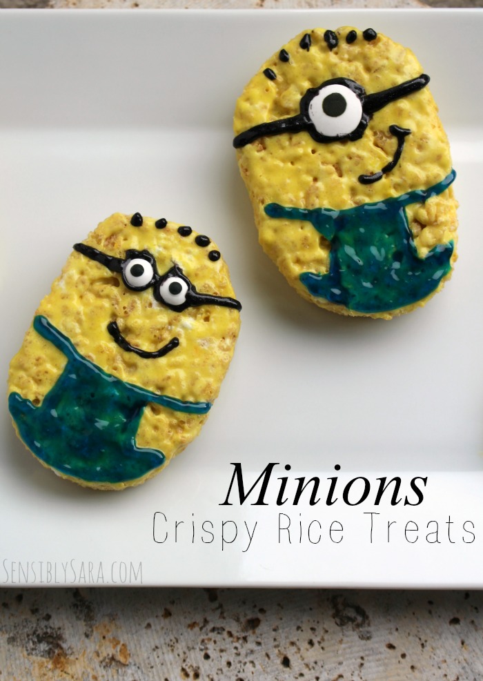 Minions Crispy Rice Treats | SensiblySara.com
