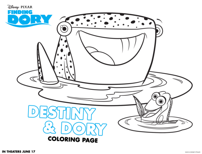 FINDING DORY Coloring Pages
