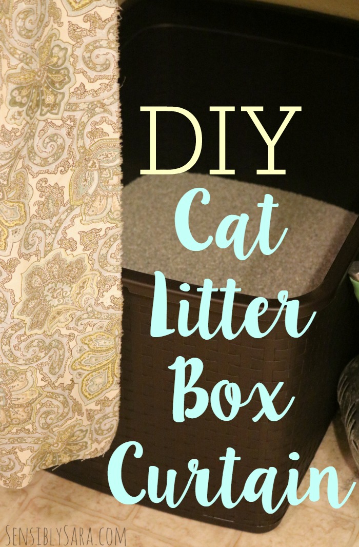 DIY Cat Litter Box Curtain | SensiblySara.com