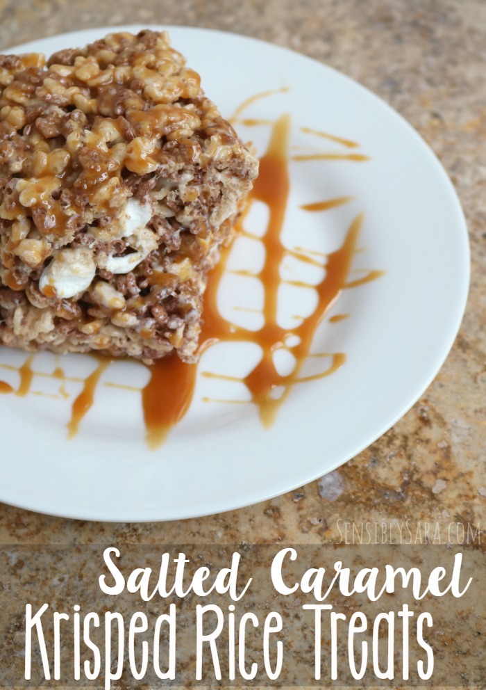 Salted Caramel Krisped Rice Treats | SensiblySara.com