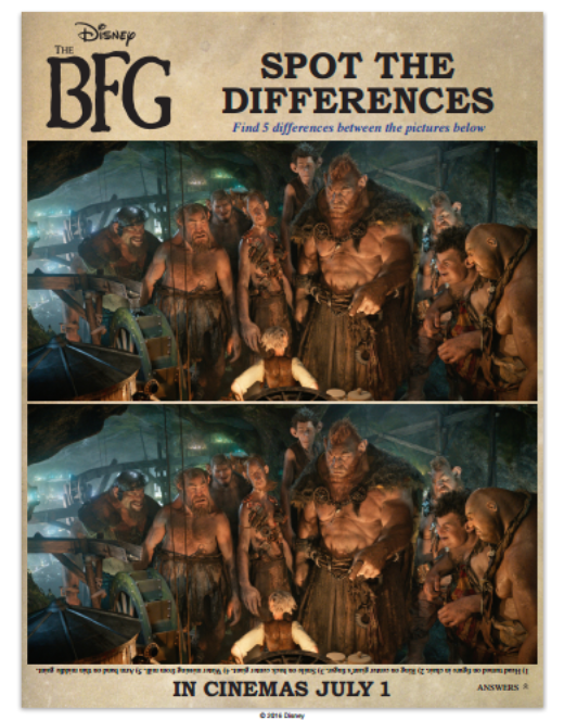 The BFG Spot the Difference