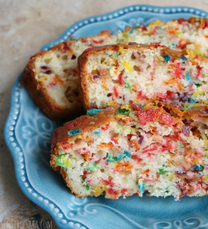 Fruity Pebbles Breakfast Bread