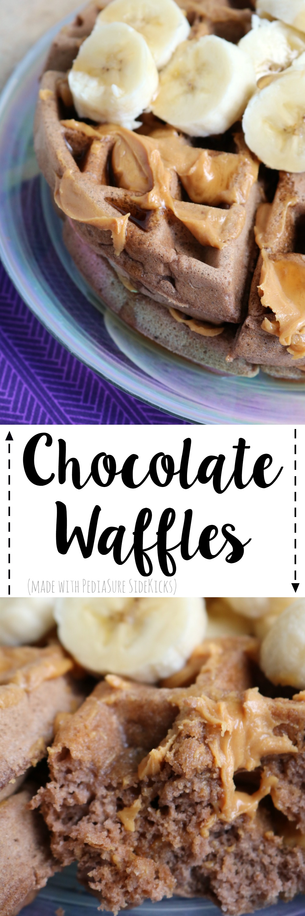 Chocolate Waffles Made with PediaSure SideKicks | SensiblySara.com