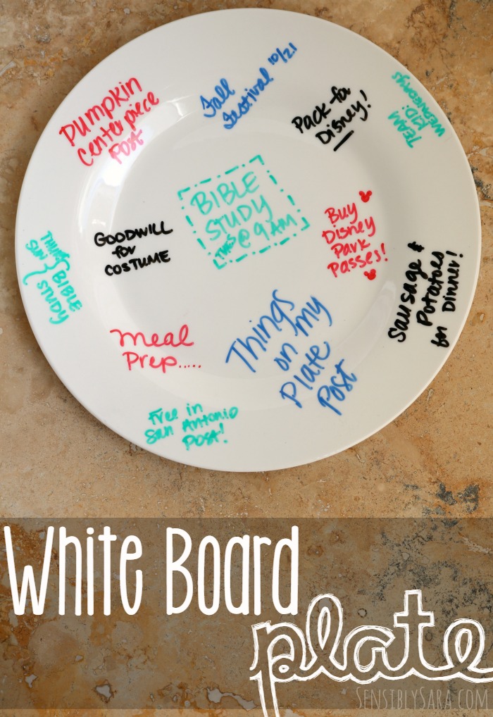 Take things off your plate with a white board plate | SensiblySara.com
