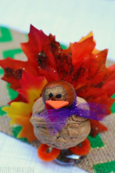 Walnut Turkey Thanksgiving Craft | SensiblySara.com