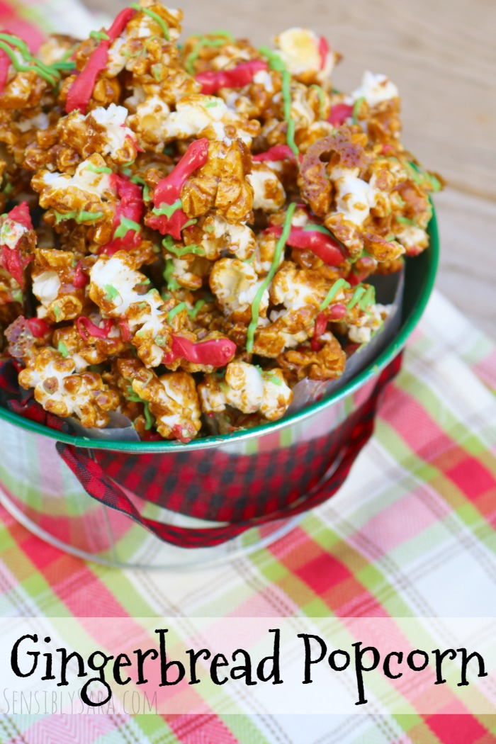 Gingerbread Popcorn Recipe | SensiblySara.com