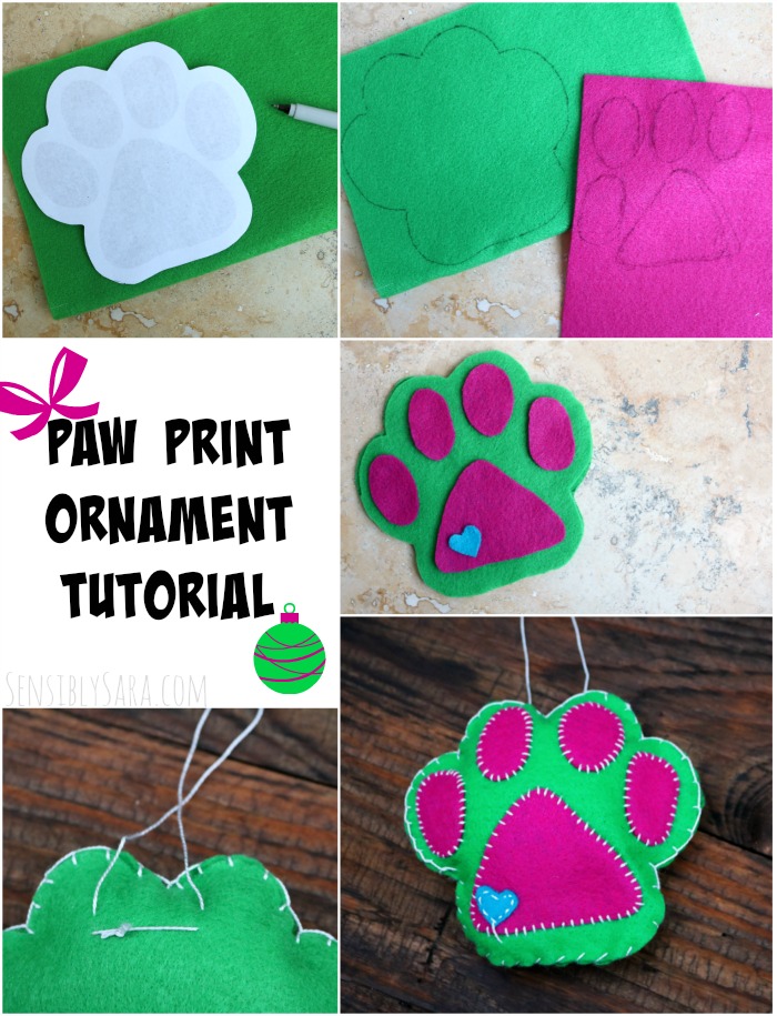 Paw Print Ornament Tutorial | SensiblySara.com