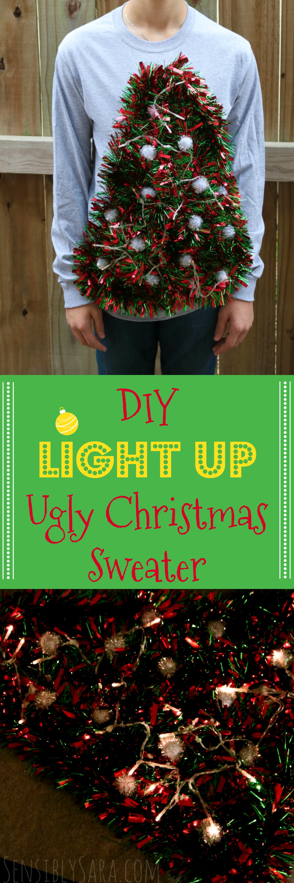 How to Make an Ugly Christmas Sweater | SensiblySara.com