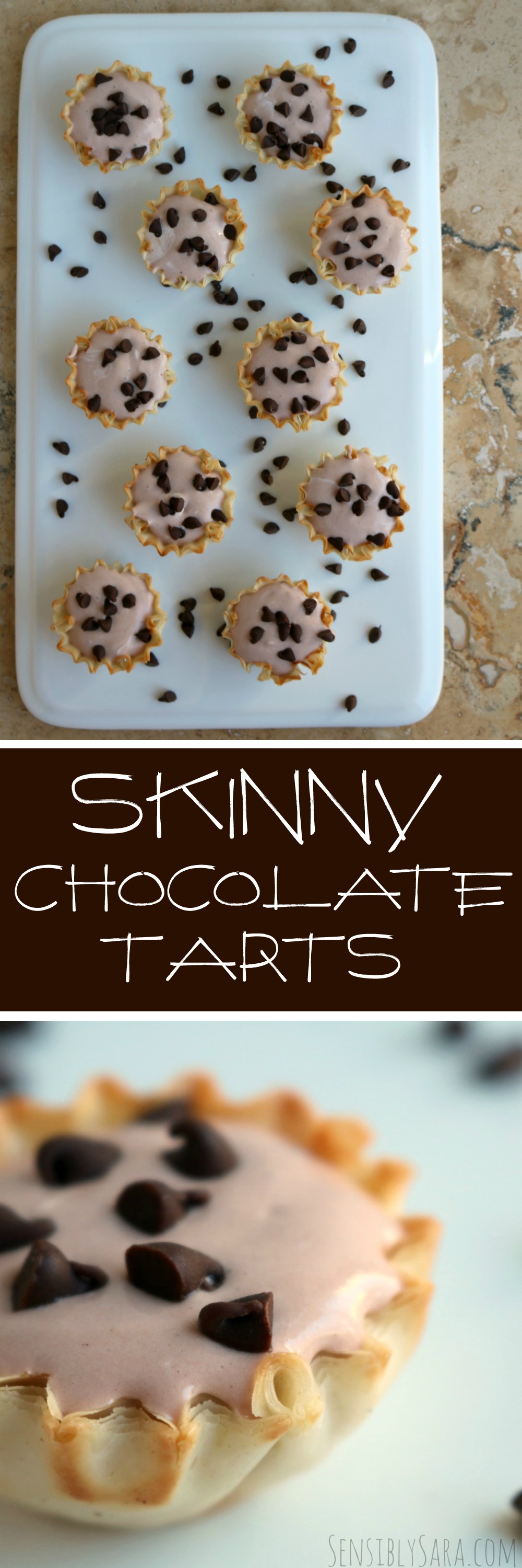 Skinny Chocolate Tarts | SensiblySara.com