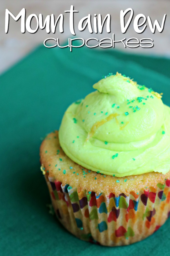 Mountain Dew Lemon Lime Cupcakes | SensiblySara.com