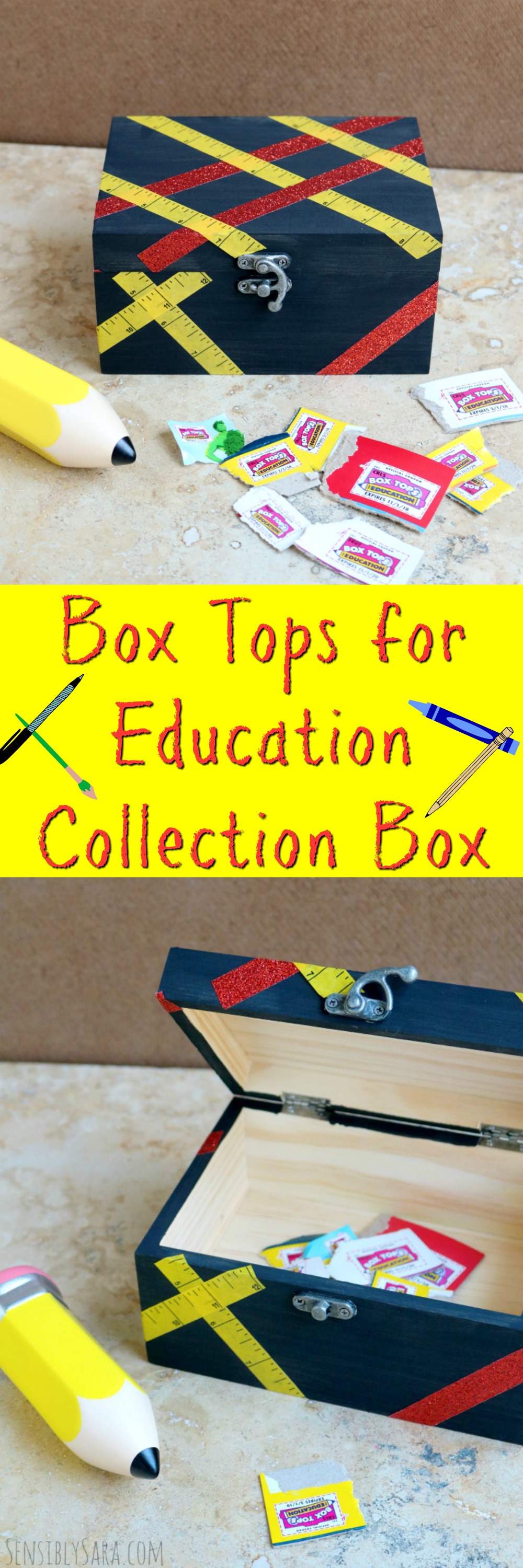 DIY Box Tops for Education Collection Box | SensiblySara.com