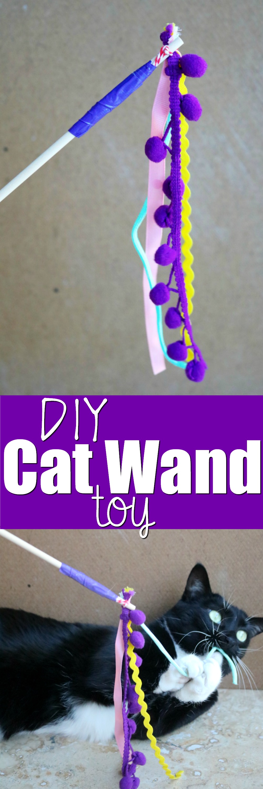 DIY Cat Wand Toy | SensiblySara.com