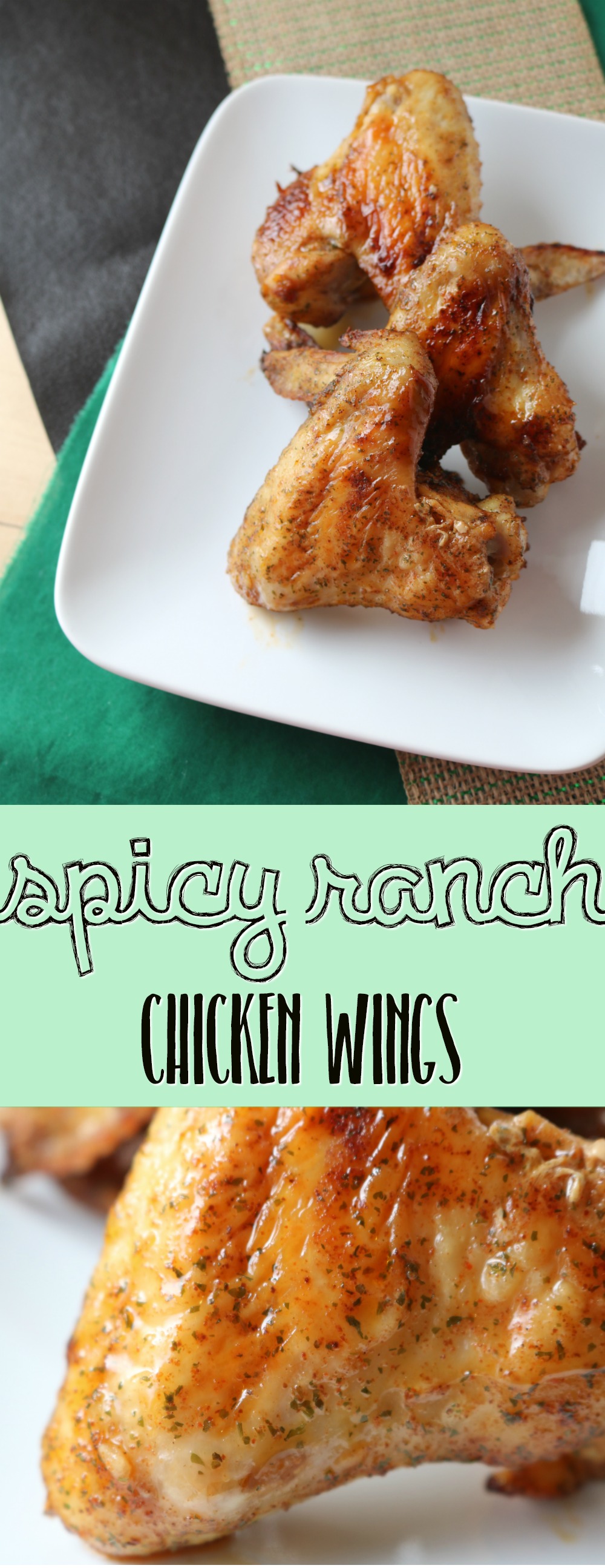 Spicy Ranch Chicken Wings | SensiblySara.com