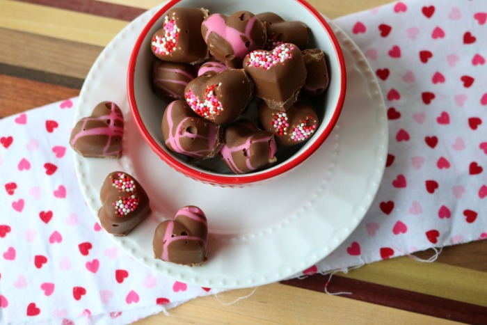 Chocolate Covered Peanut Butter Hearts | SensiblySara.com