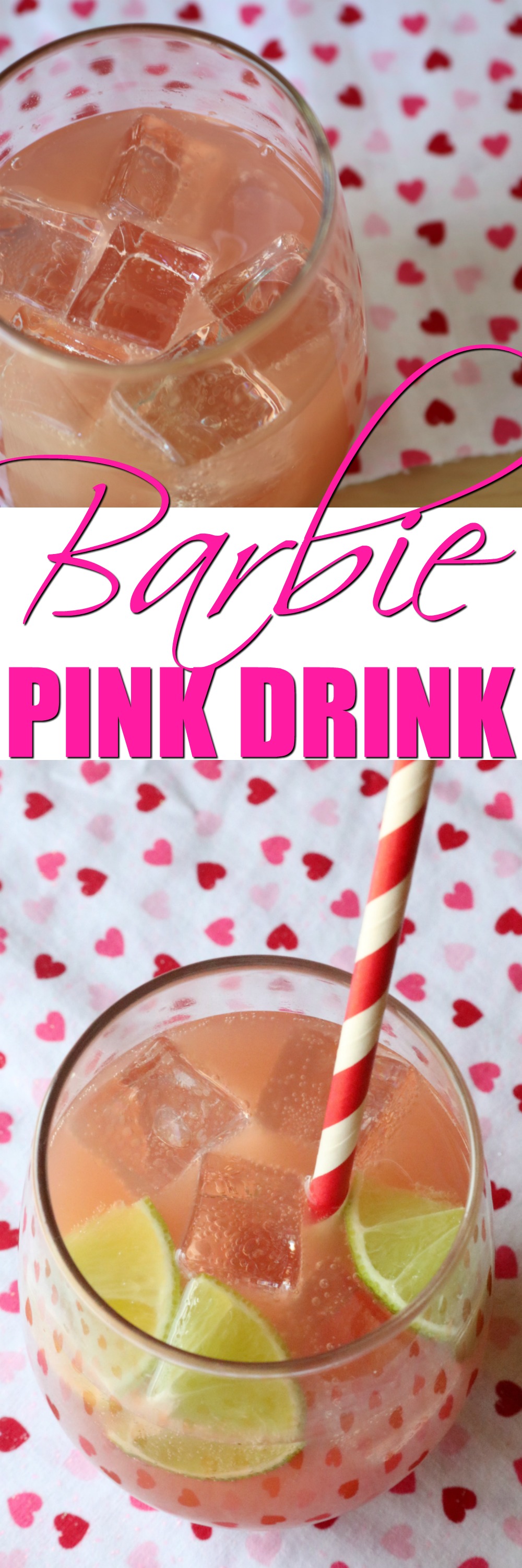 Non-Alcoholic Barbie Pink Drink Cocktail Recipe | SensiblySara.com