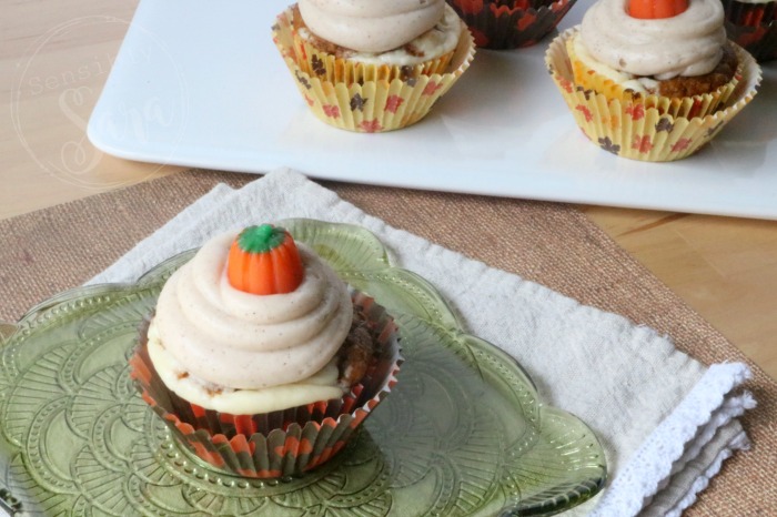 Pumpkin Cheesecake Cupcake Recipe | SensiblySara.com