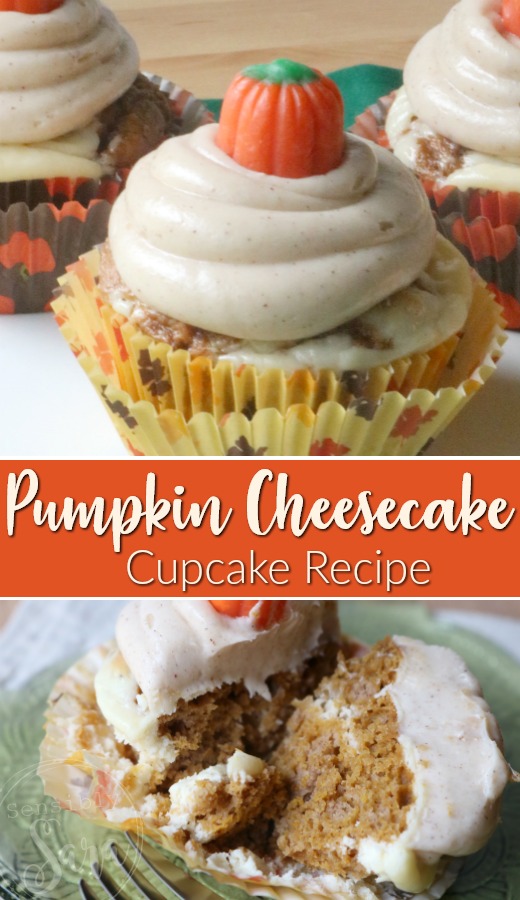 Pumpkin Cheesecake Cupcakes Recipe | SensiblySara.com