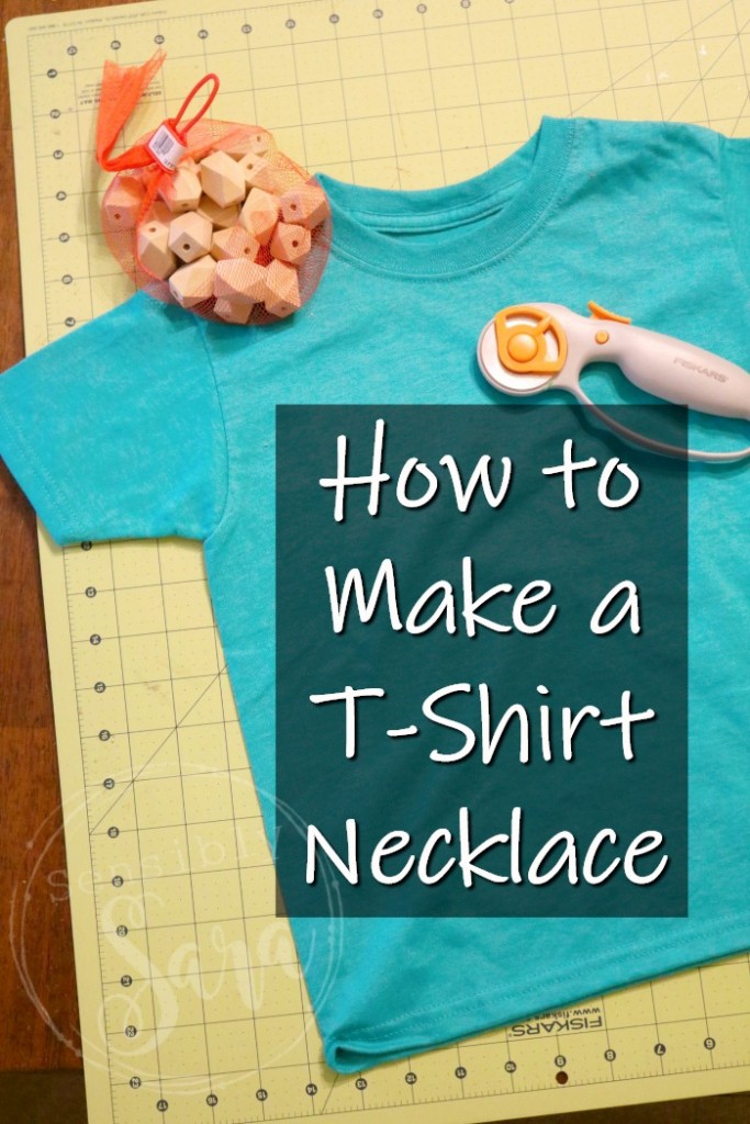 How to Make an Upcycled TShirt Necklace with Beads
