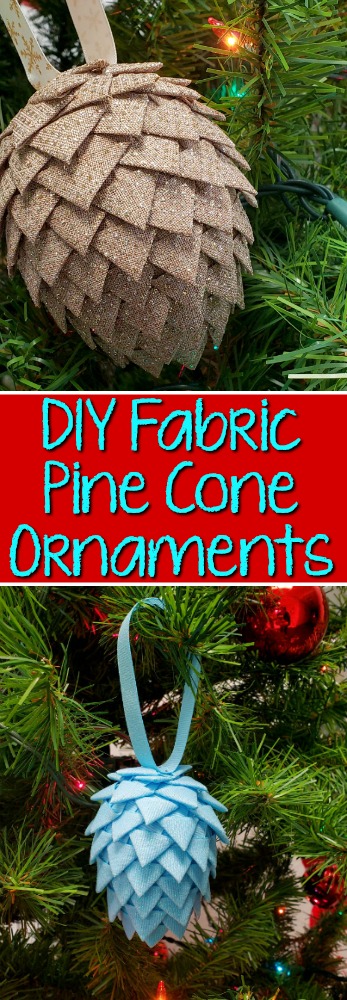 DIY Fabric Pine Cone Ornaments | SensiblySara.com